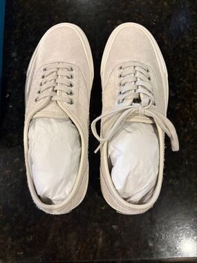 Sperry Men's Suede Lace-Up Sneakers in Off-White